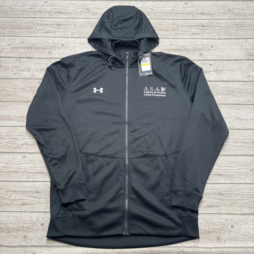 NEW Under Armour Hoodie Men's Medium Black Loose Fit ASAD Activewear Training